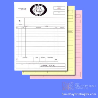 Custom LOGO printed NCR Forms