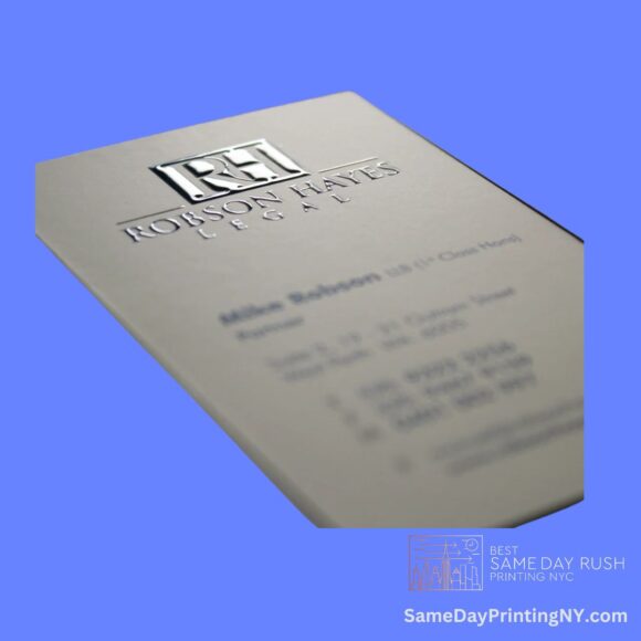 Raises Spot UV Business Cards