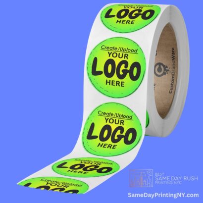 Your Logo here Stickers and labels