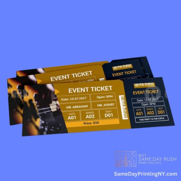 Event ticket with numberings